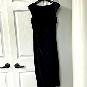 SPORTMAX Elegant Little Black Dress. Midi. Sz 4. NWT